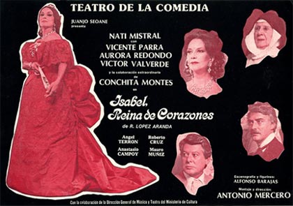 Programa de teatro - Isabel reina de corazones